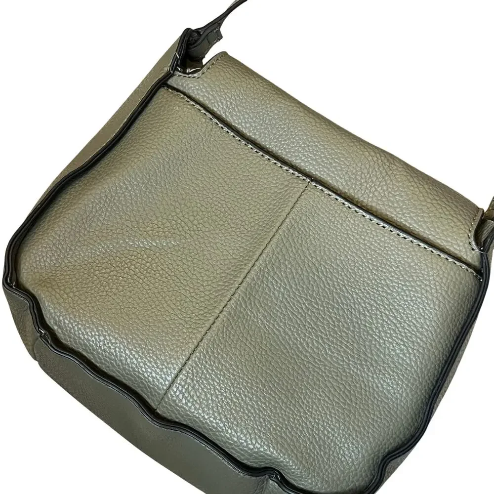 Steve Madden Turn-Lock Quilted Olive Green Shoulder Bag - Picture 4 of 9